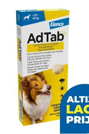 AdTab Kauwtabletten 22 - 45 kg 3 tabl Lage Prijs