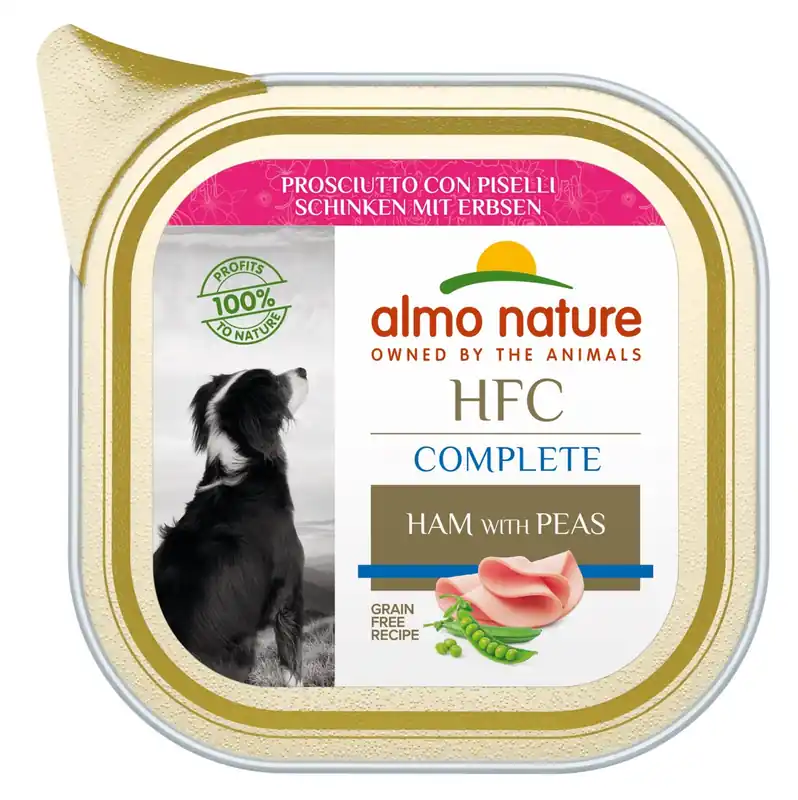Almo Nature hondenvoer HFC Complete Ham met Erwten 85 gr Uitverkoop