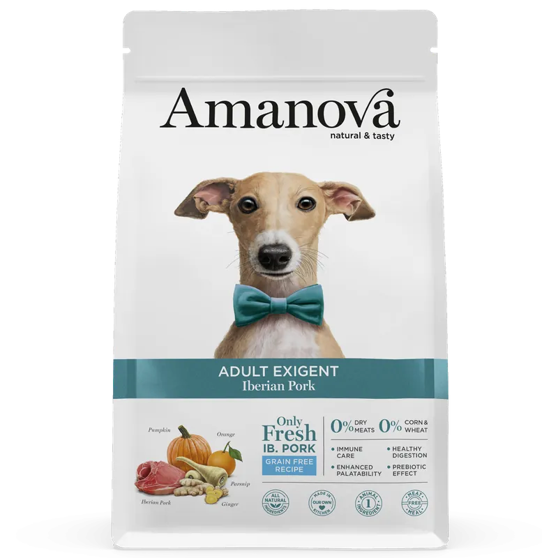 Amanova Hondenvoer Adult Exigent Iberian Pork 10 kg Direct Beschikbaar