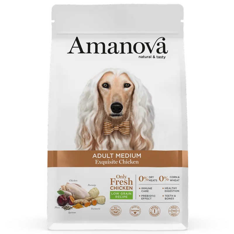 Amanova Hondenvoer Adult Medium Exquisite Chicken 12 kg Flitsaanbieding