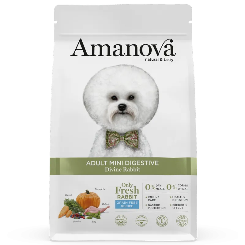 Amanova Hondenvoer Adult Mini Digestive Divine Rabbit 7 kg Direct Beschikbaar