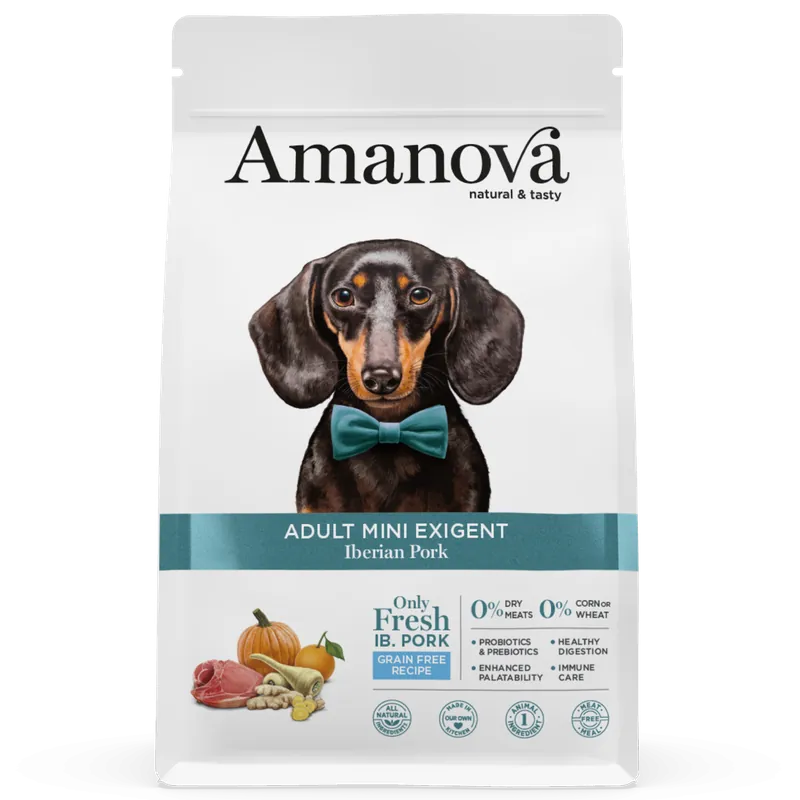 Amanova Hondenvoer Adult Mini Exigent Iberian Pork 7 kg Laatste Versie