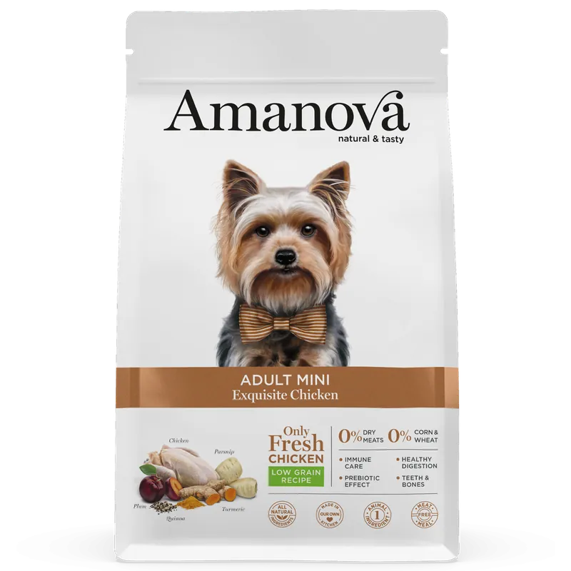 Beperkt Aanbod Amanova Hondenvoer Adult Mini Exquisite Chicken 2 kg
