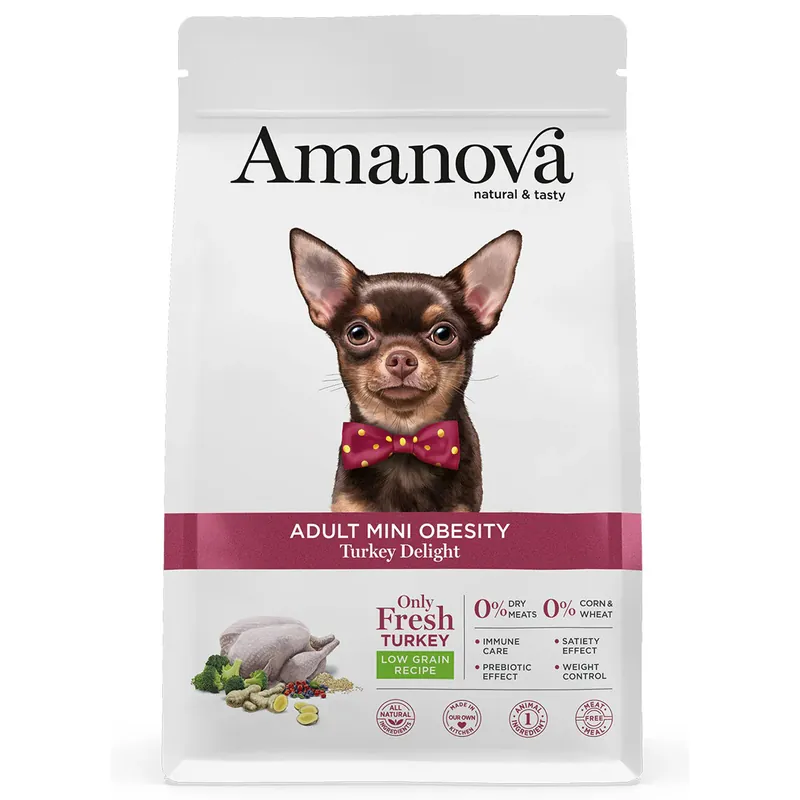 Amanova Hondenvoer Adult Mini Obesity Turkey Delight 7 kg Bestel Nu
