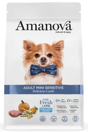 Voordeelprijs Amanova Hondenvoer Adult Mini Sensitive Delicious Lamb 2 kg