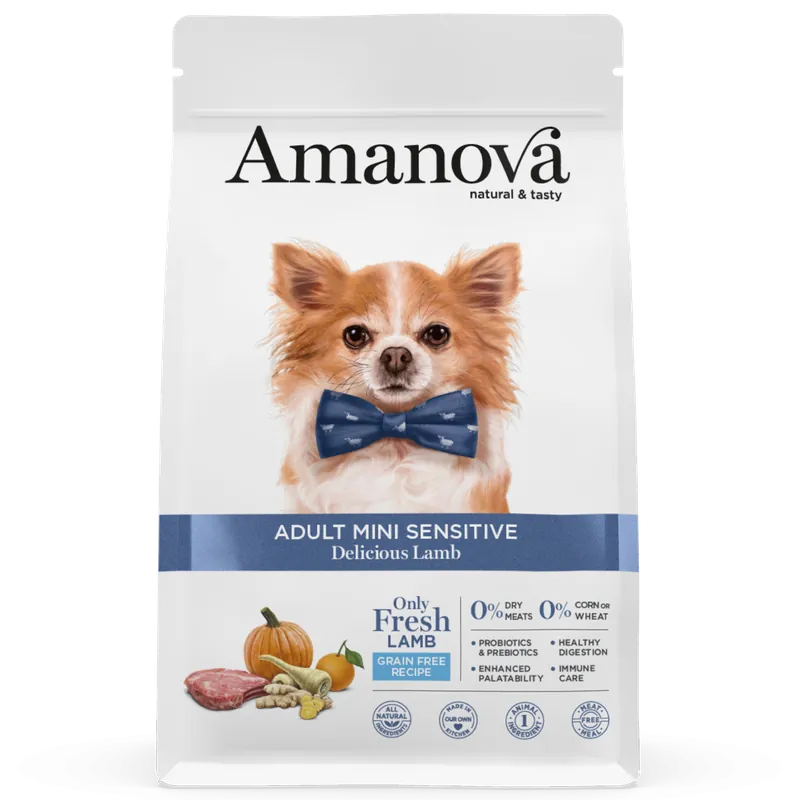 Voordeelprijs Amanova Hondenvoer Adult Mini Sensitive Delicious Lamb 2 kg