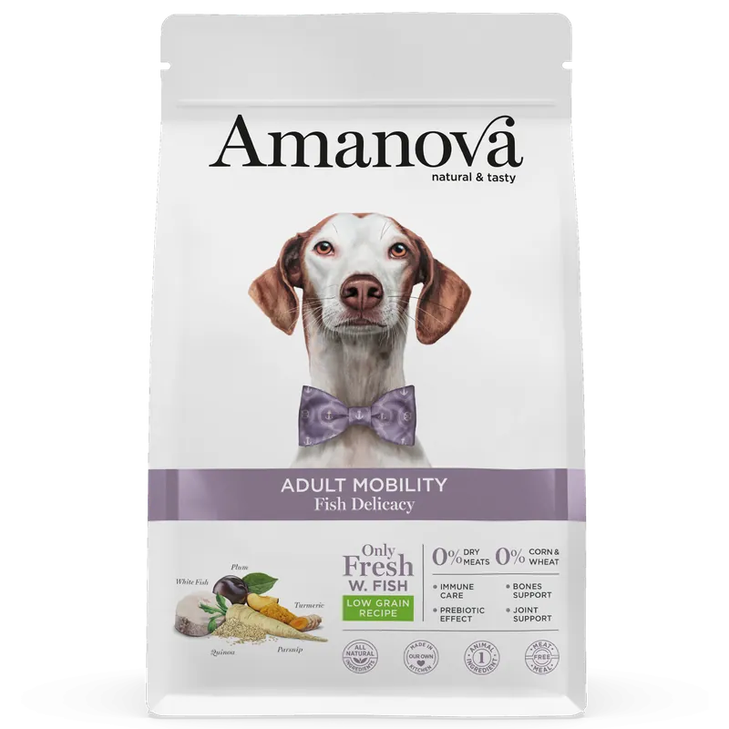 Snelle Levering Amanova Hondenvoer Adult Mobility Fish Delicacy 2 kg