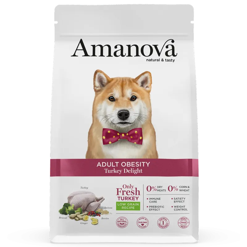 Amanova Hondenvoer Adult Obesity Turkey Delight 2 kg Laatste Versie