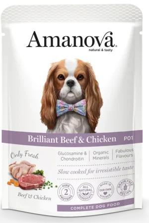 Betrouwbaar Amanova Hondenvoer Brilliant Beef & Chicken 100 gr