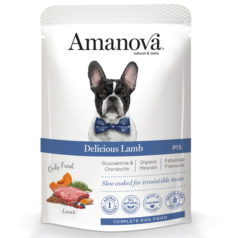 Beste Prijs Amanova Hondenvoer Delicious Lamb & Pumpkin 100 gr