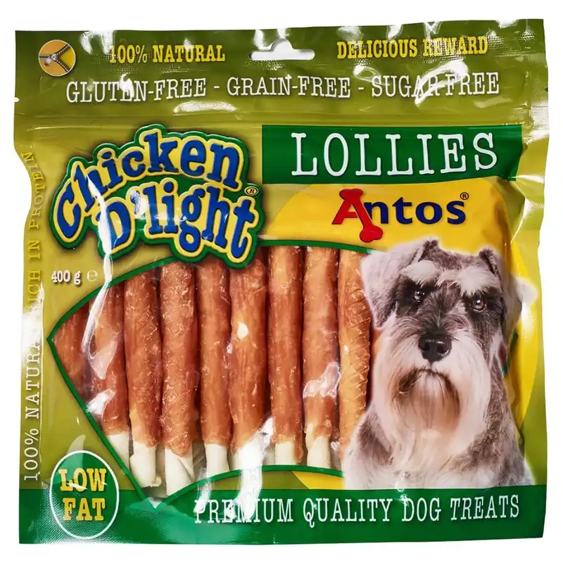 Aanbieding Antos Chicken D‘Light Lollies 400 gr