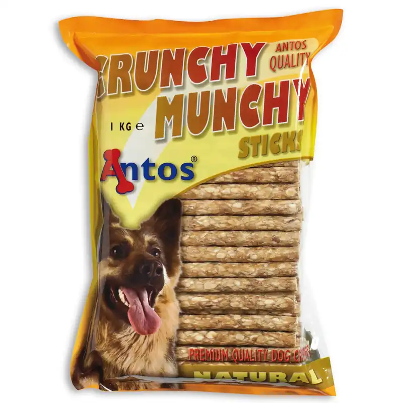 Seizoensaanbieding Antos Crunchy Munchy Sticks Natural 13 cm 10 mm 1 kg