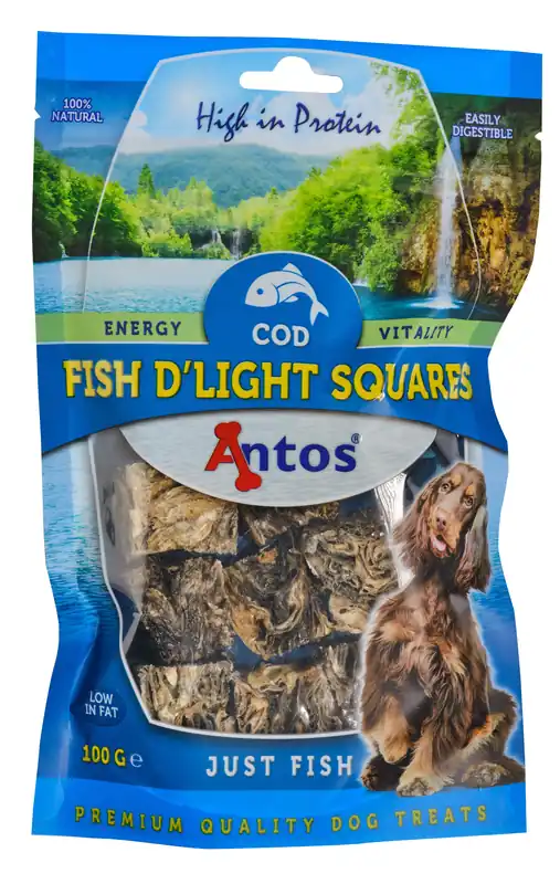 Goedkoop Antos Fish D‘Light Squares 100 gr