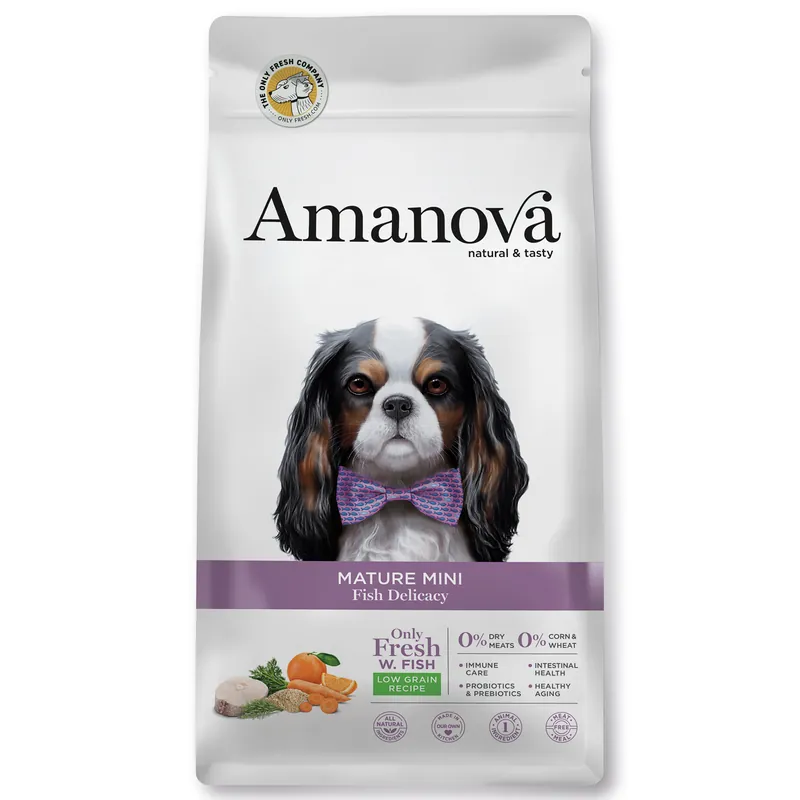 Beperkte Voorraad Amanova Hondenvoer Mature Mini Fish Delicacy 2 kg