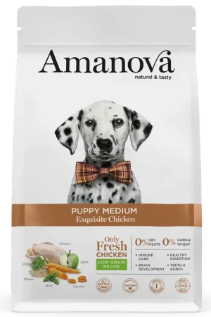 Amanova Hondenvoer Puppy Medium Exquisite Chicken 12 kg Betrouwbaar