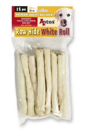 Antos Rawhide White Roll Sticks 16 cm 15 st Fabrieksprijs
