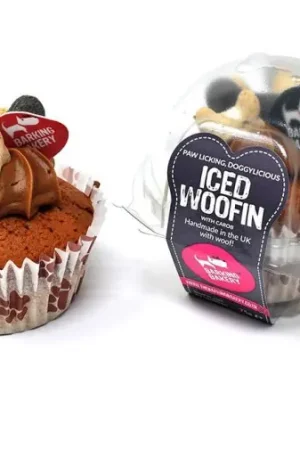 Finale Uitverkoop Barking Bakery Carob Iced Vanilla Woofin Brown