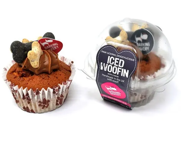 Finale Uitverkoop Barking Bakery Carob Iced Vanilla Woofin Brown