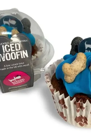 Dagaanbieding Barking Bakery Carob Woofin with Blue Frosting