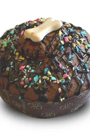 Beperkte Voorraad Barking Bakery Sparkling Carob Drizzle Lines Pawty Cake