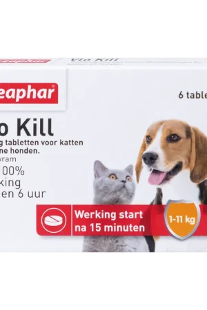Korting Beaphar Vlo Kill+ kat en hond tot 11 kg 6 st