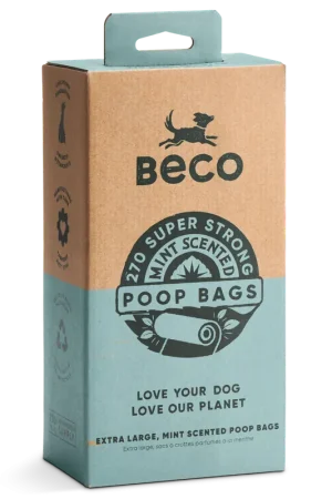 Merkproduct Beco Pets Poepzakjes Gerecycled Mint Geur 18 x 15 st