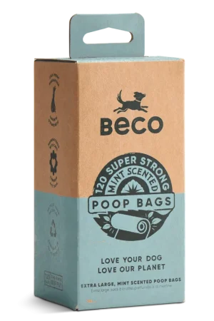 Actieprijs Beco Pets Poepzakjes Gerecycled Mint Geur 8 x 15 st