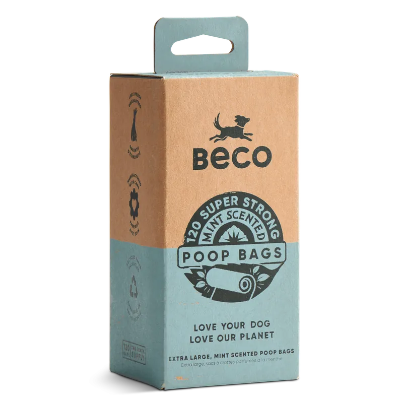 Actieprijs Beco Pets Poepzakjes Gerecycled Mint Geur 8 x 15 st