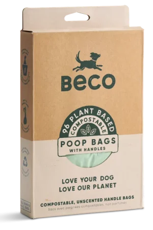Alleen Vandaag Beco Pets Poepzakjes met Handvatten Composteerbaar 96 st