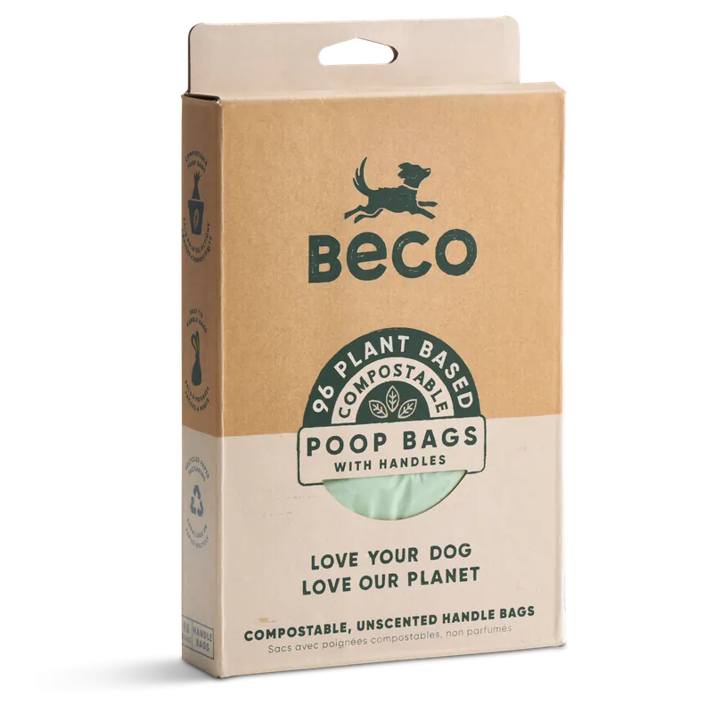 Alleen Vandaag Beco Pets Poepzakjes met Handvatten Composteerbaar 96 st