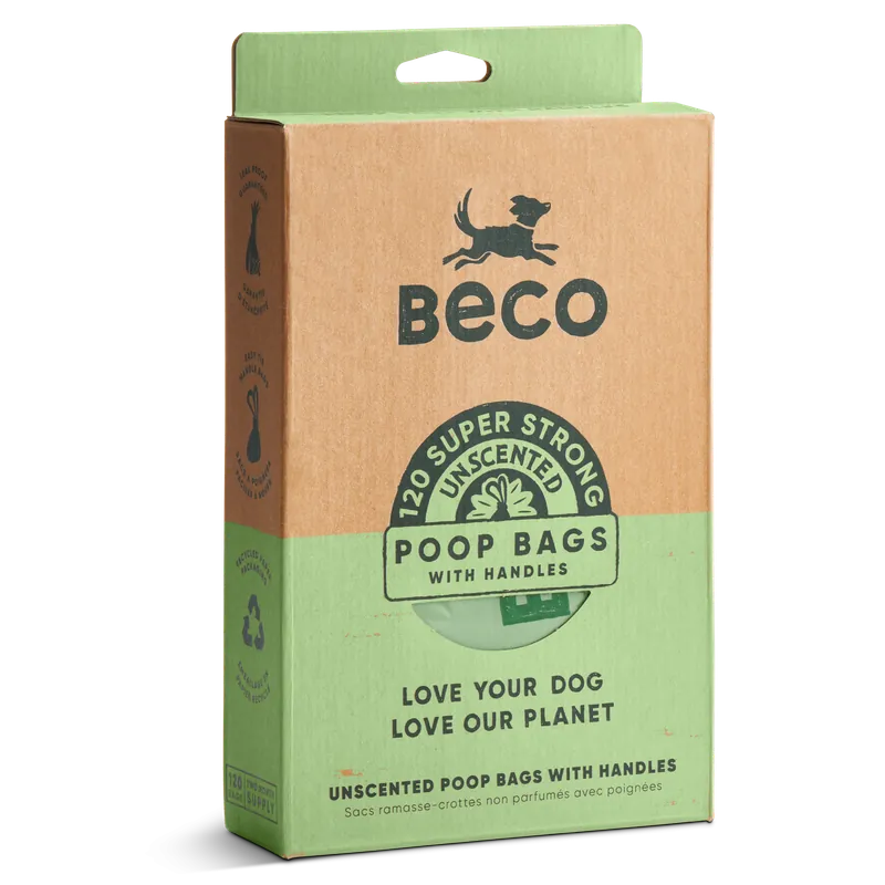 Fabrieksprijs Beco Pets Poepzakjes met Handvatten Gerecycled 120 st