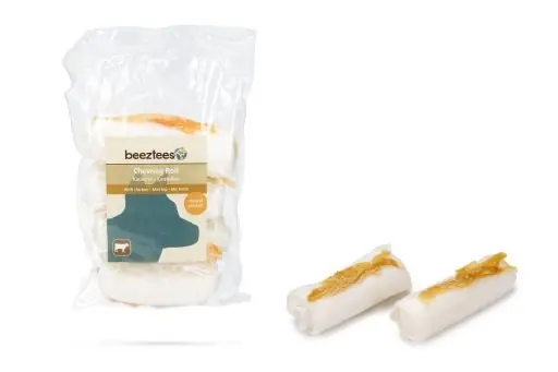 Beeztees culinair kauwrol met kip 8 cm 4 st Superprijs