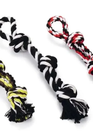 Seizoensaanbieding Beeztees Flossytouw Bino 3 Knopen L Assorti