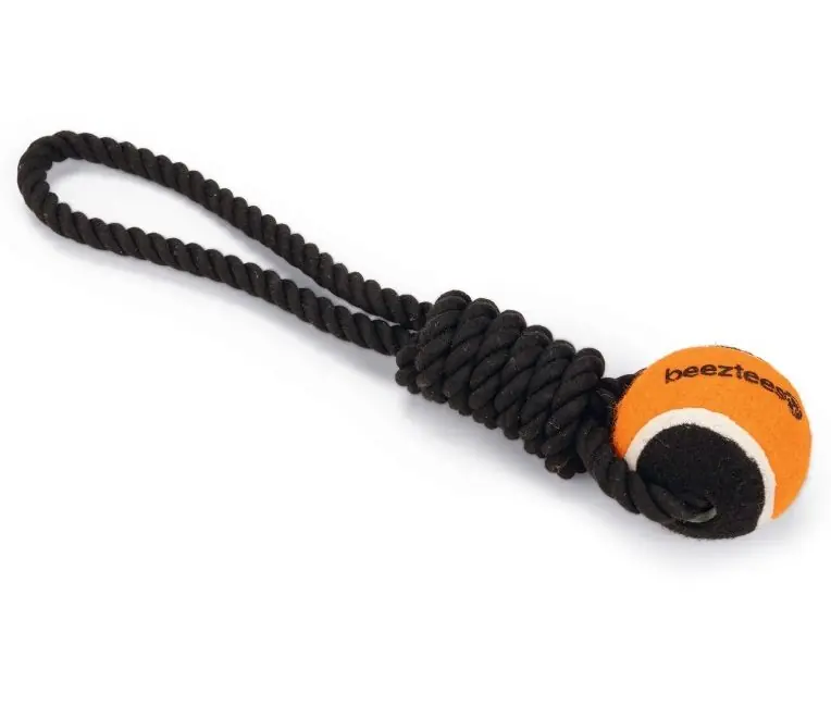 Beeztees Flossytoy met Bal Leira Zwart Nieuw