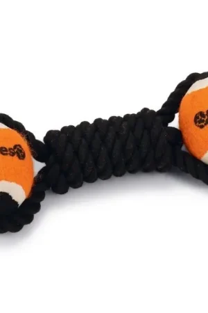 Beeztees Flossytoy met Tennisbal Jef Zwart Hete Deal