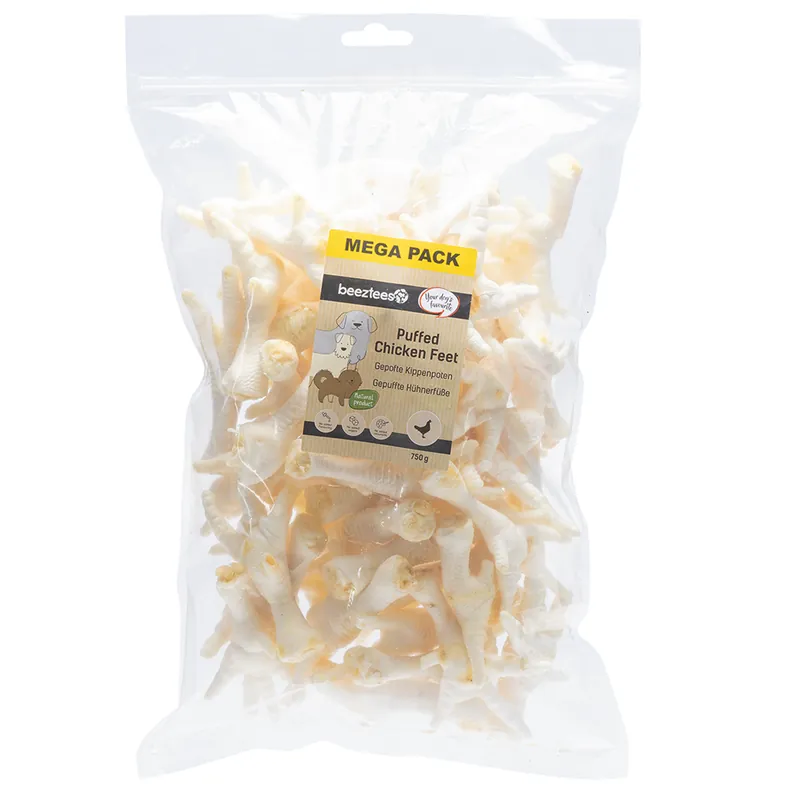 Beperkte Voorraad Beeztees Gepofte Kippenpoten 750 gr