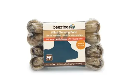 Laatste Versie Beeztees gevuld kauwbot met bullepees 10 cm 2 st