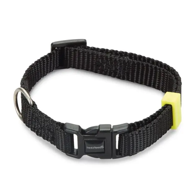 Populair Beeztees Halsband Uni Zwart