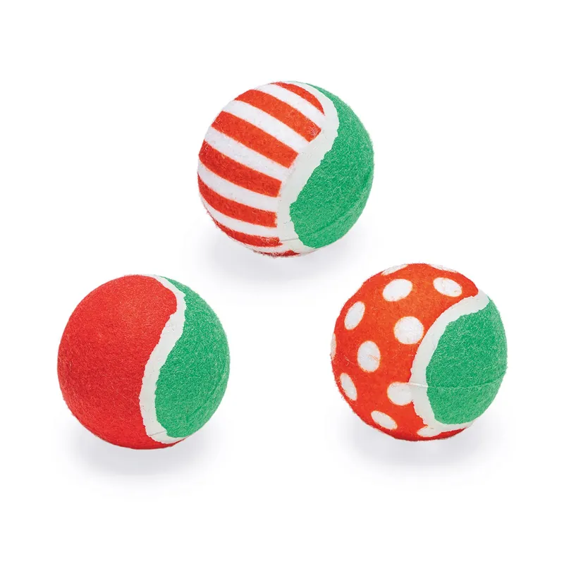 Op = Op Beeztees Hondenspeelgoed Kerst Tennisballen 3 st