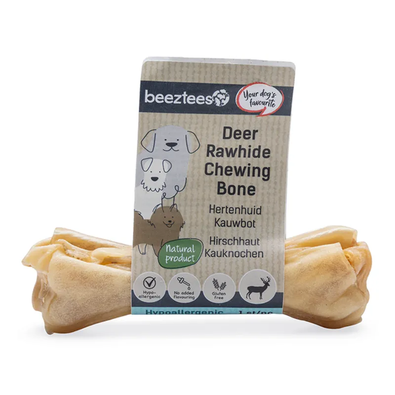Beeztees Kauwbot Hertenhuid 10 cm Dagaanbieding