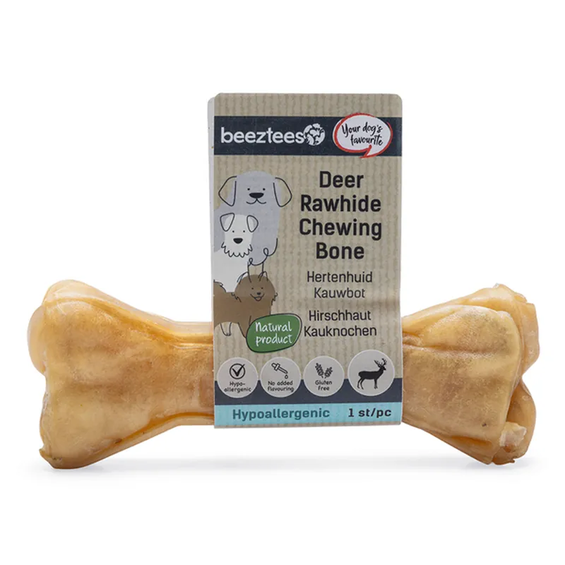 Beste Prijs Beeztees Kauwbot Hertenhuid 12 cm