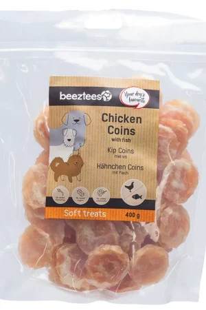 Beeztees Kip Coins met Vis 400 gr Gereduceerde Prijs