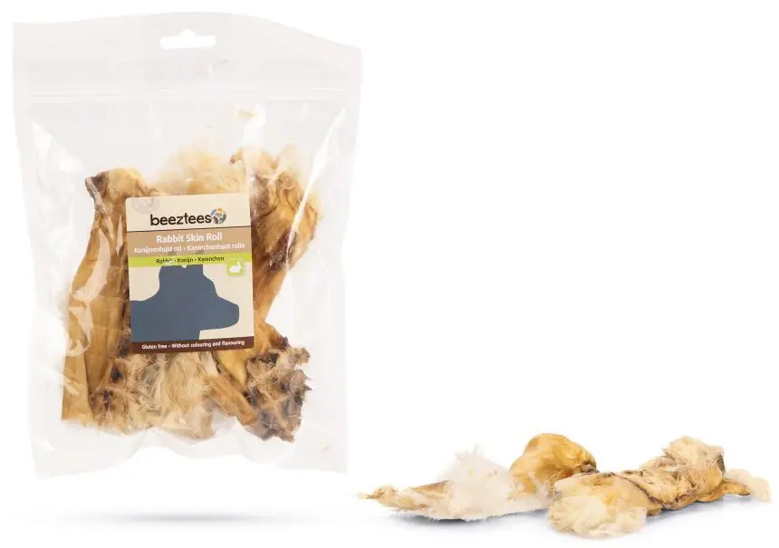 Beeztees Konijnenhuid Rol met haar 100 gr Finale Uitverkoop