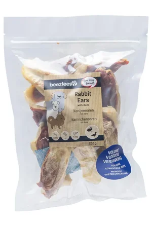 Hete Deal Beeztees Konijnenoren met Eend 250 gr