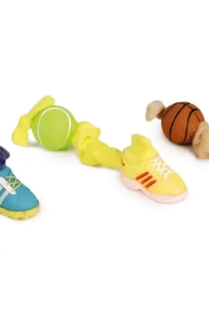 Beeztees Koord met bal en schoen assorti Dagaanbieding