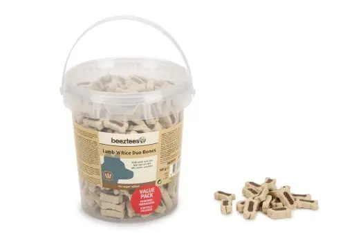 Gecertificeerd Beeztees lamb and rice duo bones 500 gr