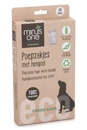 Koopje Beeztees Minus One Poepzakjes met Handvat 60 st