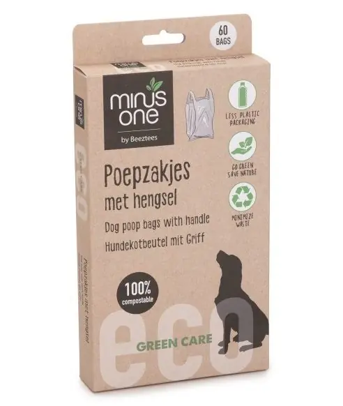 Koopje Beeztees Minus One Poepzakjes met Handvat 60 st