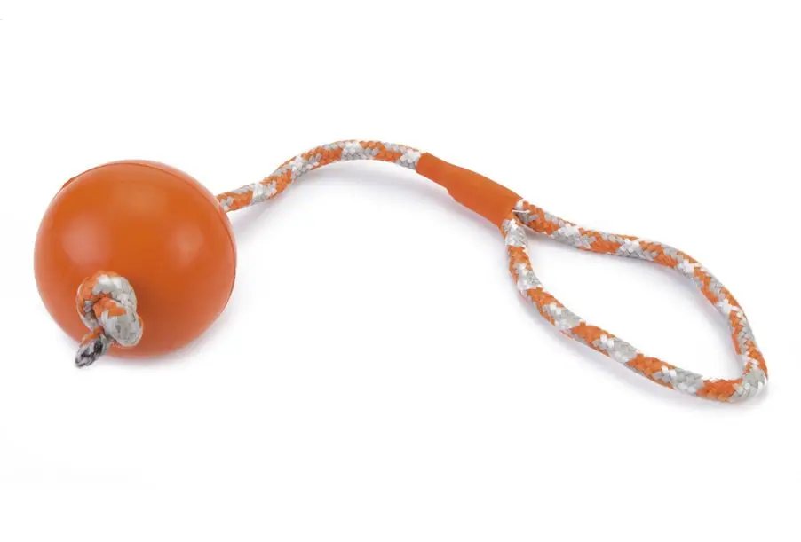Beeztees speelbal aan koord oranje Aanbieding