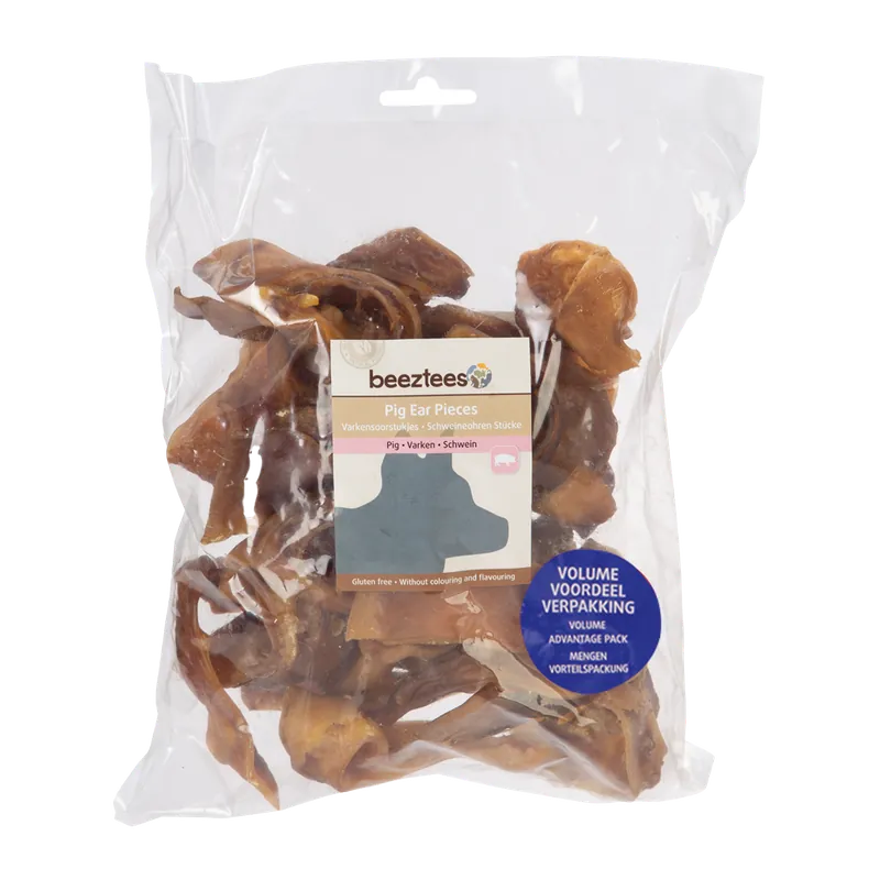 Beeztees varkensoorstukjes 500 gr Gratis Retour